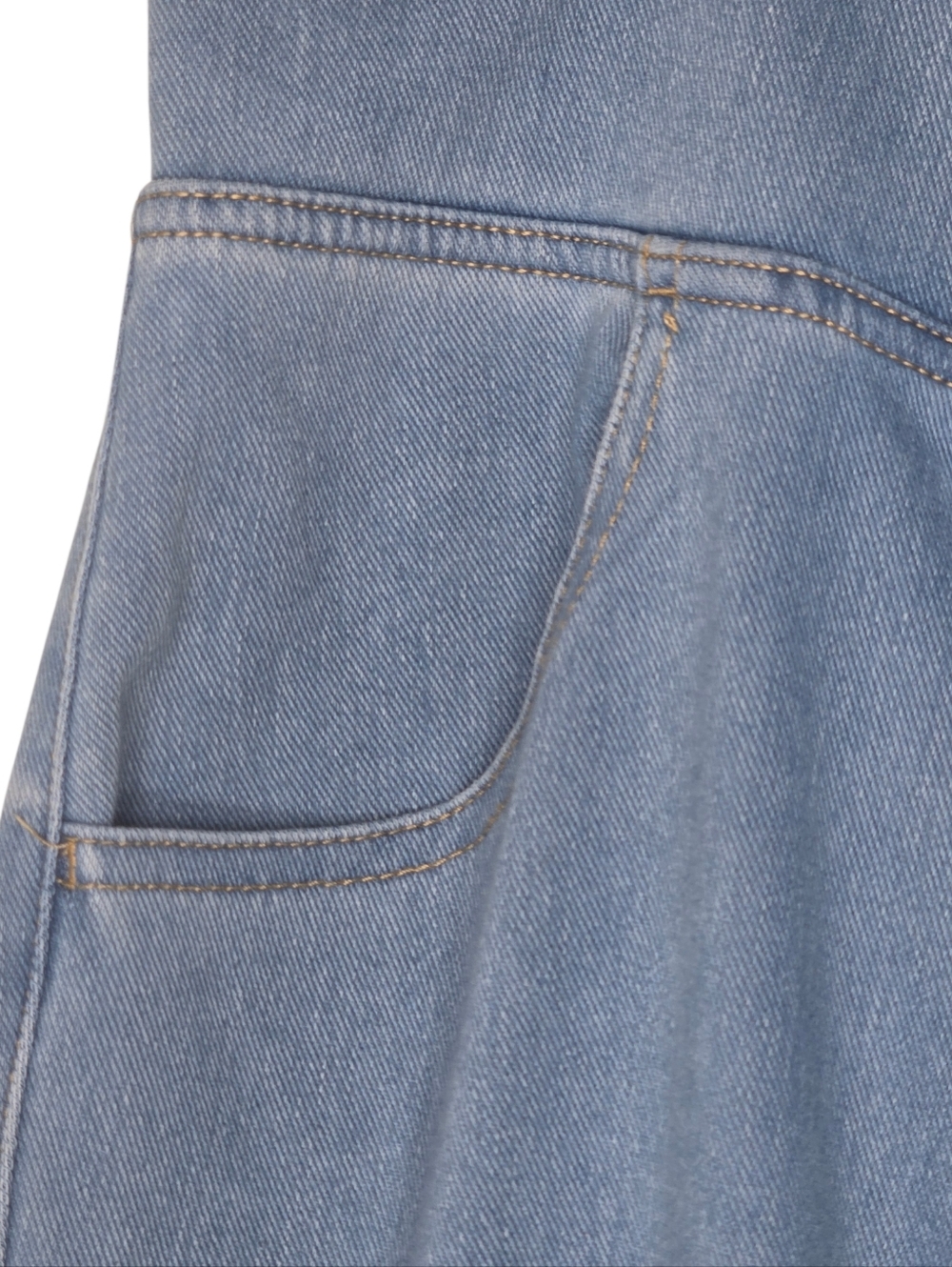 Halara Womens Flex High Waist Pastel Blue Wash Crossover Flare Denim Jeans 2X P - Picture 4 of 8